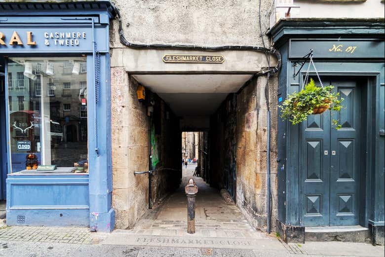 Uno de los callejones de la Royal Mile